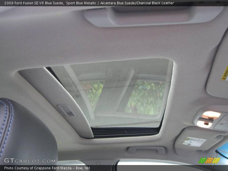 Sport Blue Metallic / Alcantara Blue Suede/Charcoal Black Leather 2009 Ford Fusion SE V6 Blue Suede