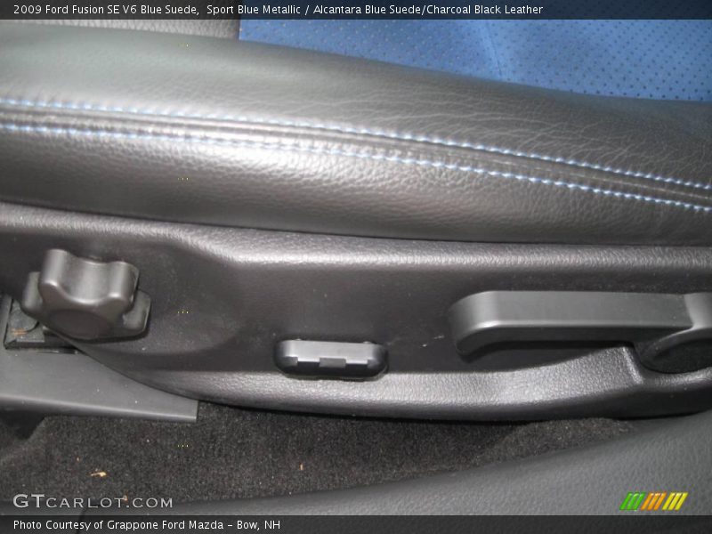 Sport Blue Metallic / Alcantara Blue Suede/Charcoal Black Leather 2009 Ford Fusion SE V6 Blue Suede