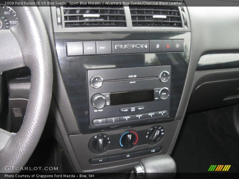 Sport Blue Metallic / Alcantara Blue Suede/Charcoal Black Leather 2009 Ford Fusion SE V6 Blue Suede