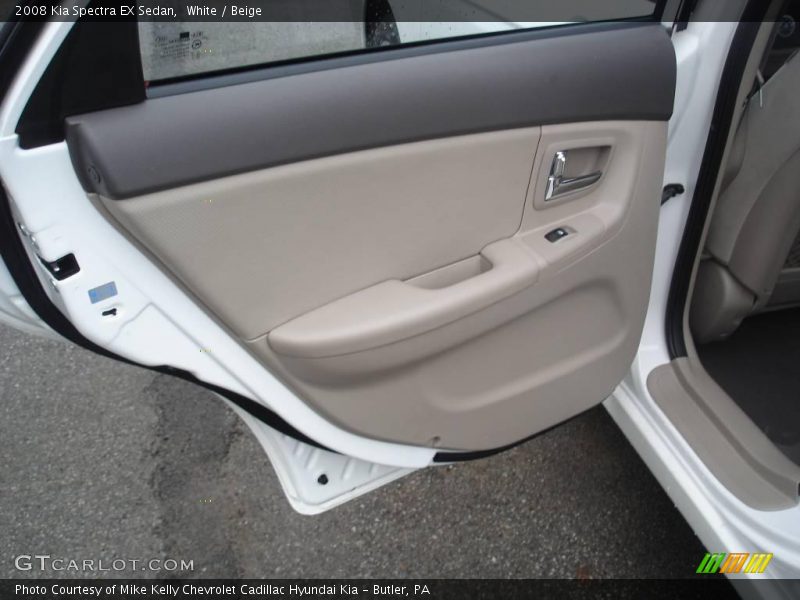 White / Beige 2008 Kia Spectra EX Sedan