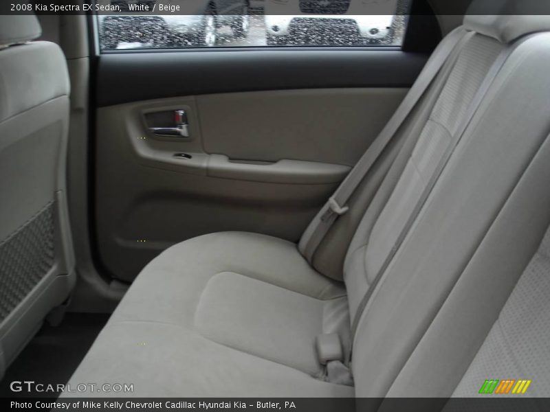 White / Beige 2008 Kia Spectra EX Sedan