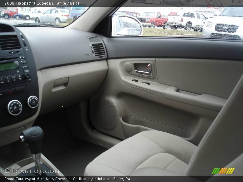 White / Beige 2008 Kia Spectra EX Sedan