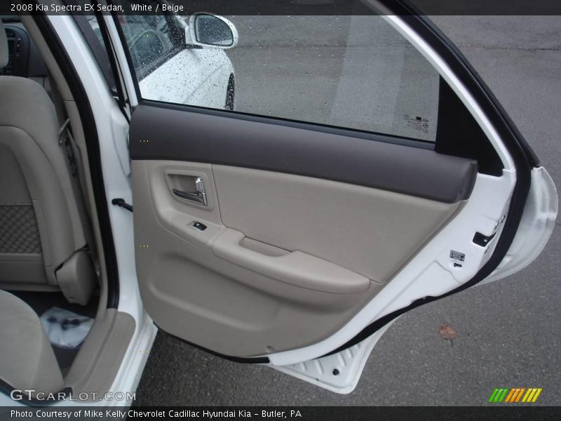 White / Beige 2008 Kia Spectra EX Sedan