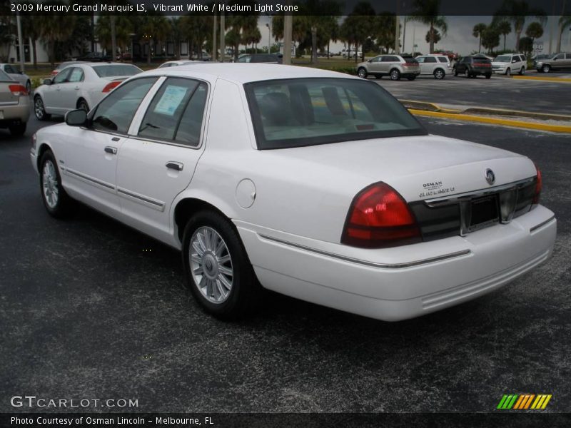 Vibrant White / Medium Light Stone 2009 Mercury Grand Marquis LS
