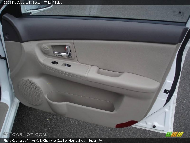 White / Beige 2008 Kia Spectra EX Sedan