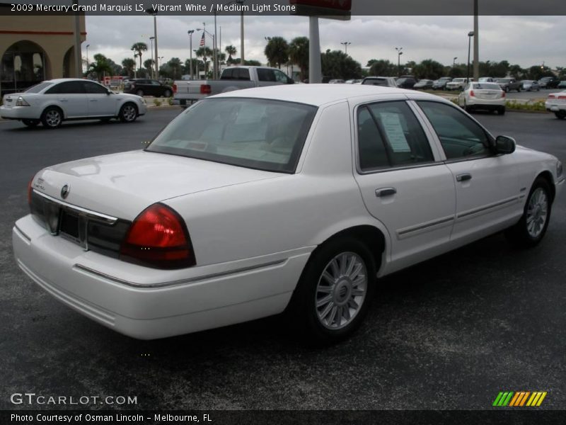Vibrant White / Medium Light Stone 2009 Mercury Grand Marquis LS