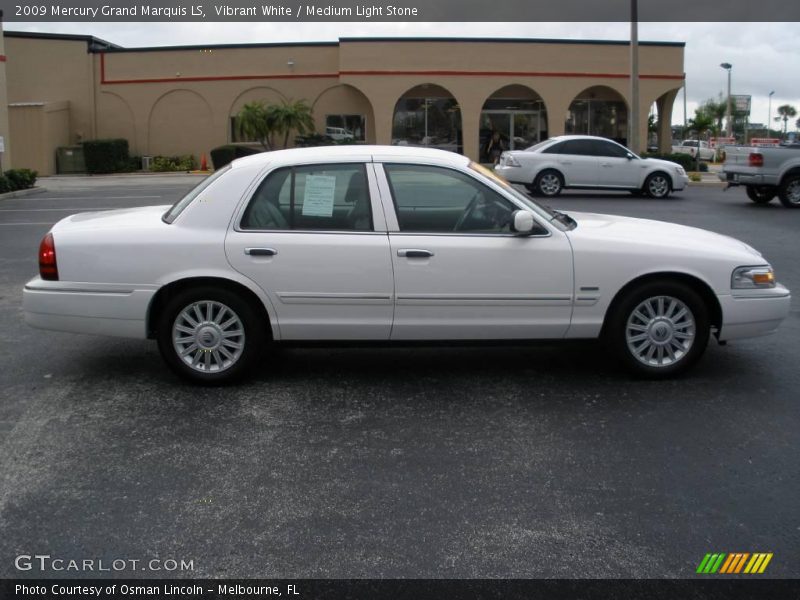 Vibrant White / Medium Light Stone 2009 Mercury Grand Marquis LS