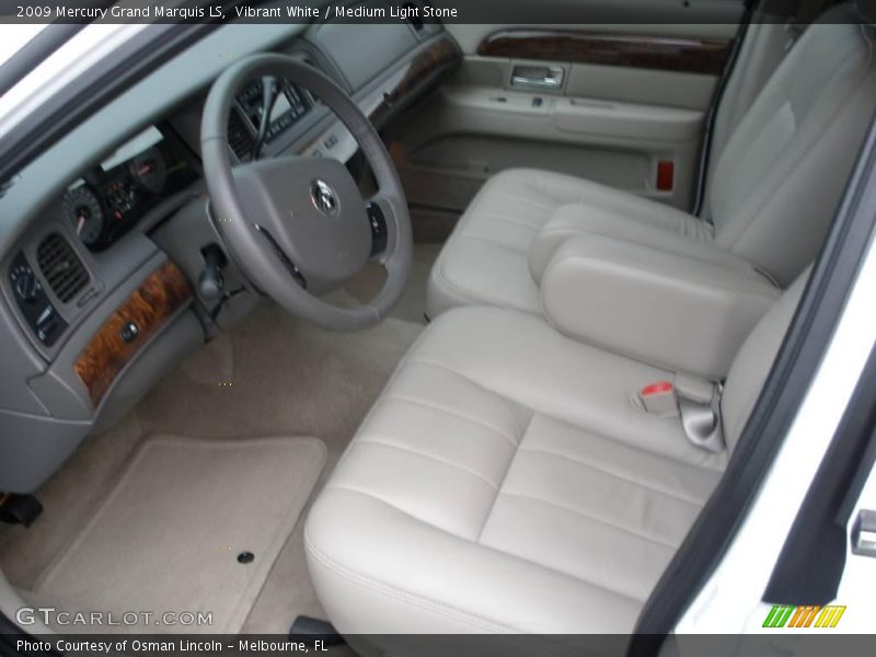 Vibrant White / Medium Light Stone 2009 Mercury Grand Marquis LS