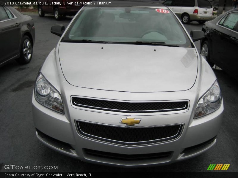 Silver Ice Metallic / Titanium 2010 Chevrolet Malibu LS Sedan