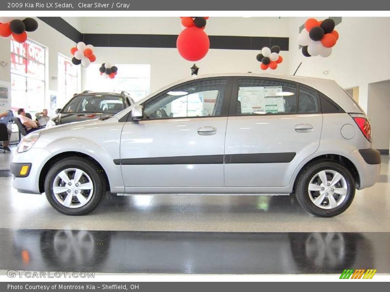 Clear Silver / Gray 2009 Kia Rio LX Sedan