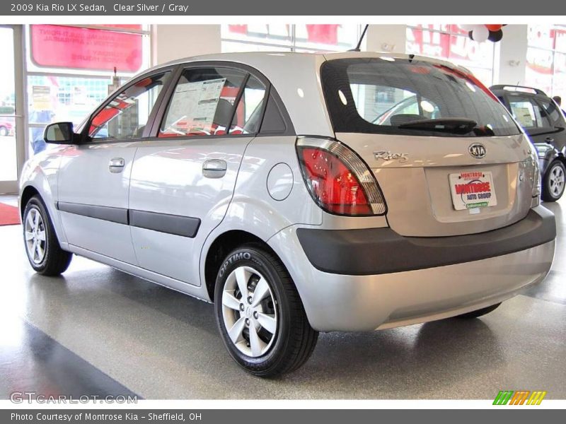 Clear Silver / Gray 2009 Kia Rio LX Sedan