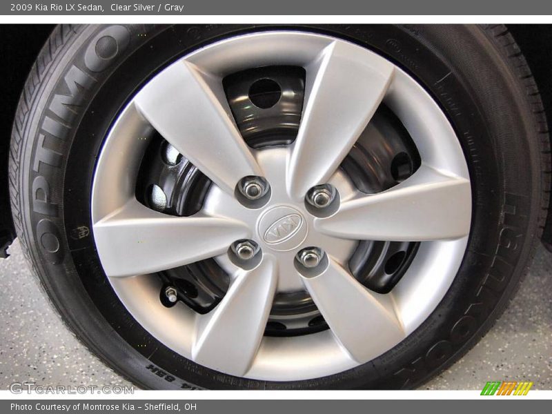 Clear Silver / Gray 2009 Kia Rio LX Sedan