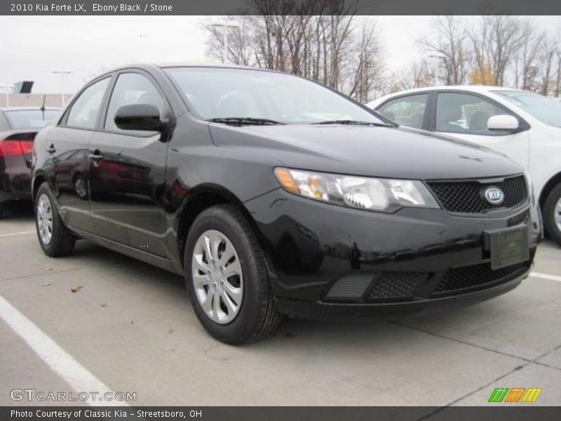 Ebony Black / Stone 2010 Kia Forte LX