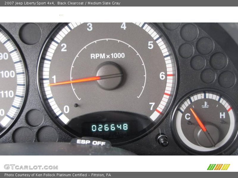 Black Clearcoat / Medium Slate Gray 2007 Jeep Liberty Sport 4x4