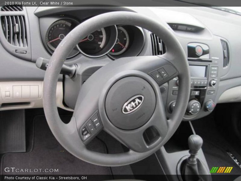 Clear White / Stone 2010 Kia Forte LX
