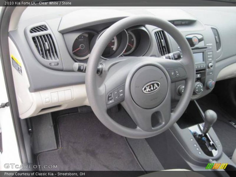 Clear White / Stone 2010 Kia Forte LX