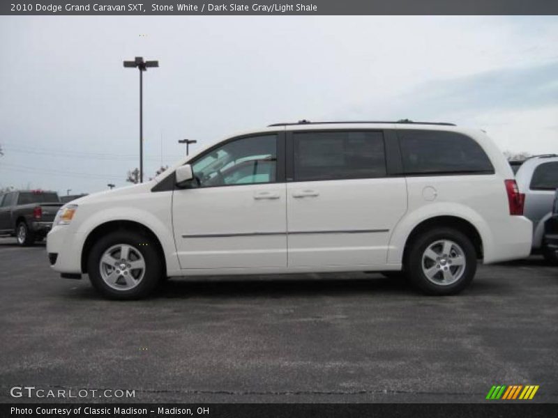 Stone White / Dark Slate Gray/Light Shale 2010 Dodge Grand Caravan SXT