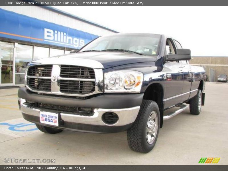 Patriot Blue Pearl / Medium Slate Gray 2008 Dodge Ram 2500 SXT Quad Cab 4x4
