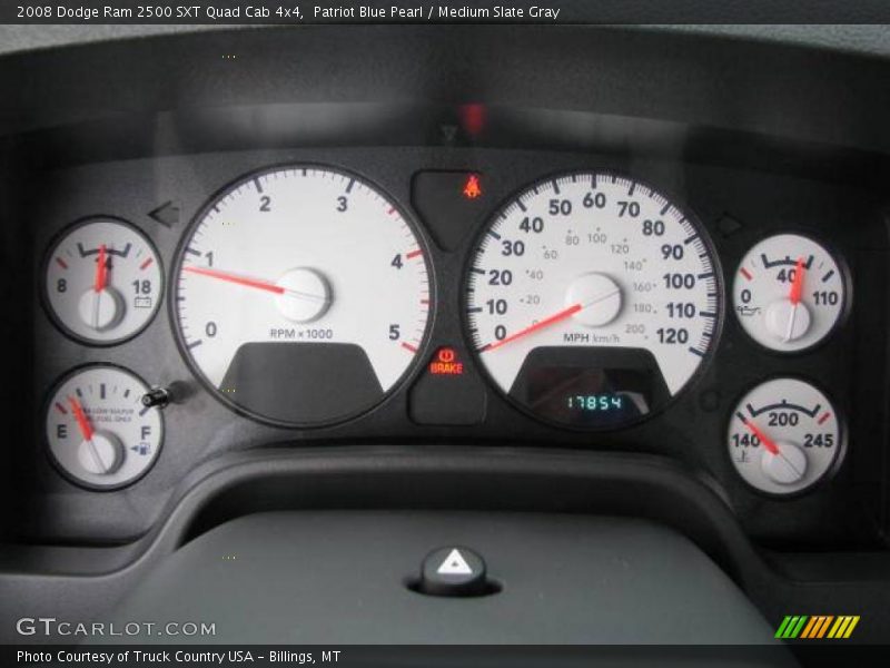 Patriot Blue Pearl / Medium Slate Gray 2008 Dodge Ram 2500 SXT Quad Cab 4x4