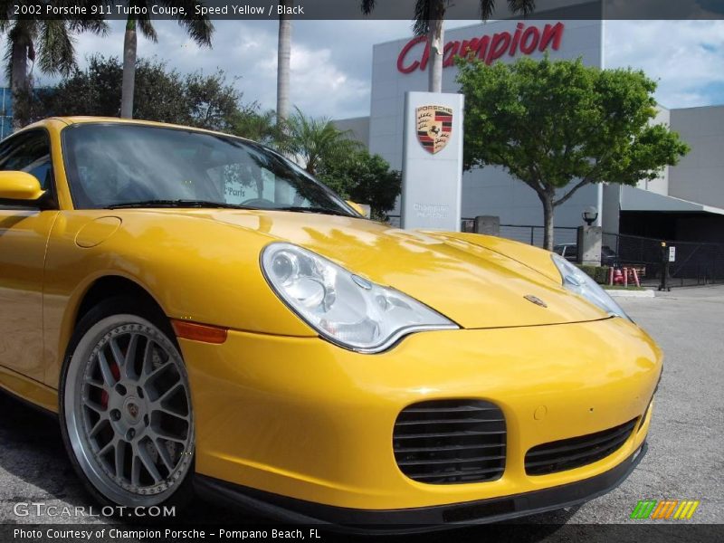 Speed Yellow / Black 2002 Porsche 911 Turbo Coupe