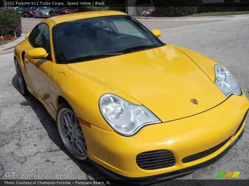 Speed Yellow / Black 2002 Porsche 911 Turbo Coupe