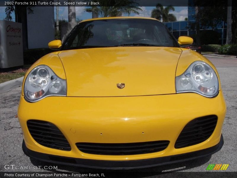 Speed Yellow / Black 2002 Porsche 911 Turbo Coupe