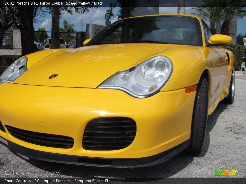 Speed Yellow / Black 2002 Porsche 911 Turbo Coupe