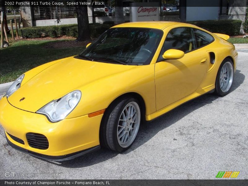 Speed Yellow / Black 2002 Porsche 911 Turbo Coupe