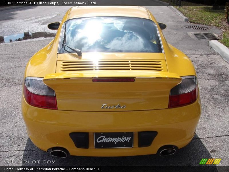 Speed Yellow / Black 2002 Porsche 911 Turbo Coupe
