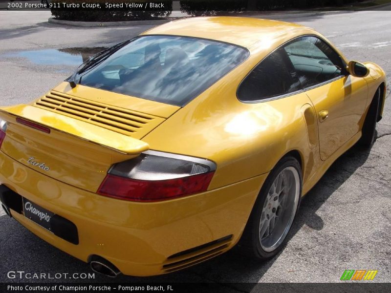 Speed Yellow / Black 2002 Porsche 911 Turbo Coupe