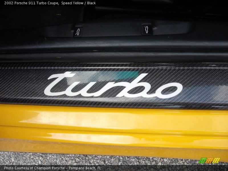 Speed Yellow / Black 2002 Porsche 911 Turbo Coupe