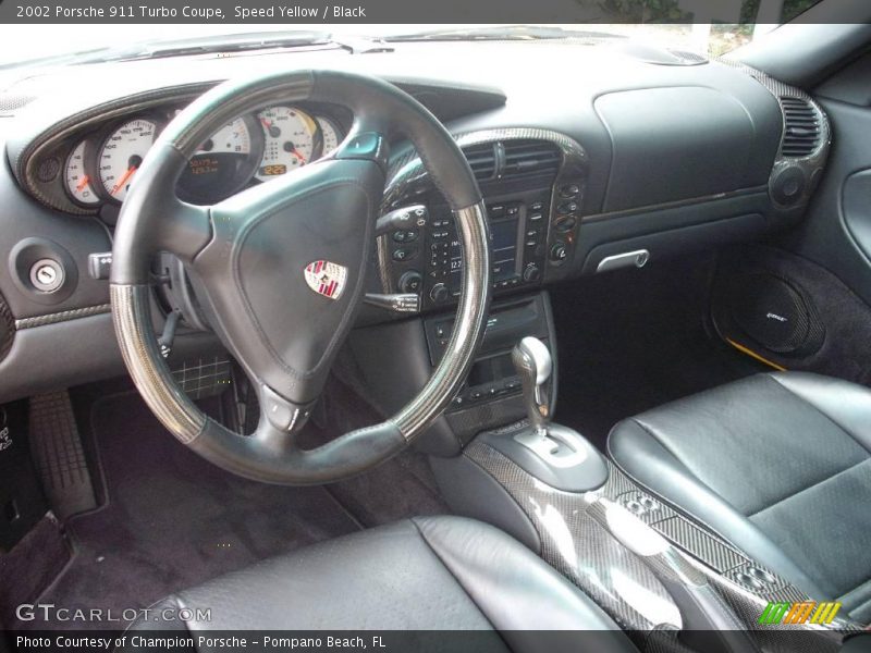 Speed Yellow / Black 2002 Porsche 911 Turbo Coupe