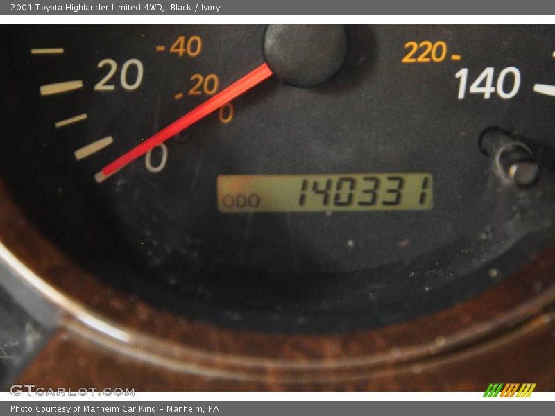Black / Ivory 2001 Toyota Highlander Limited 4WD