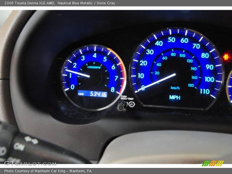 Nautical Blue Metallic / Stone Gray 2006 Toyota Sienna XLE AWD