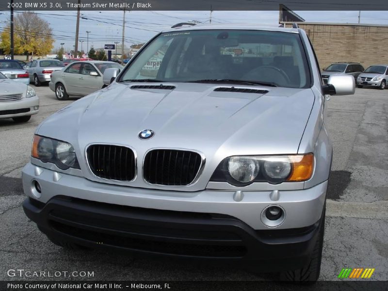 Titanium Silver Metallic / Black 2002 BMW X5 3.0i