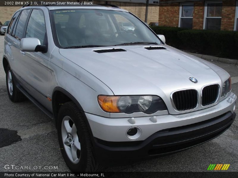 Titanium Silver Metallic / Black 2002 BMW X5 3.0i