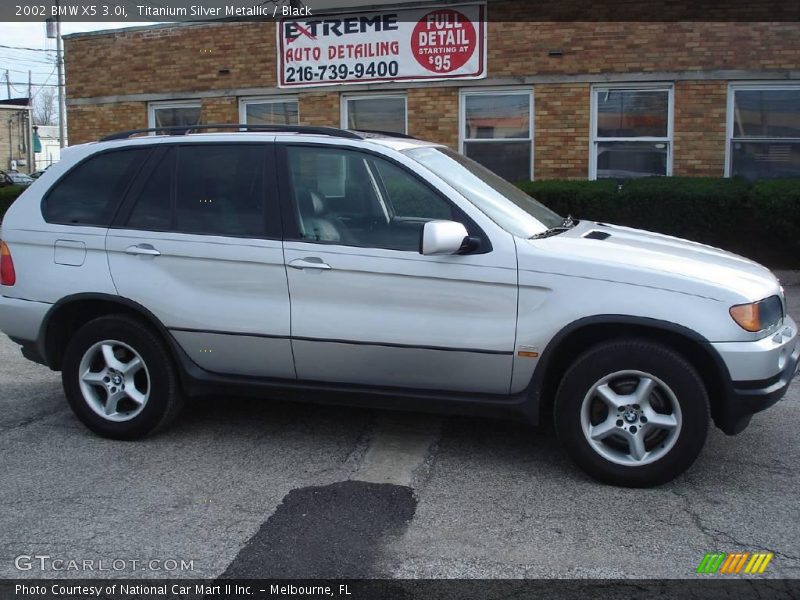 Titanium Silver Metallic / Black 2002 BMW X5 3.0i