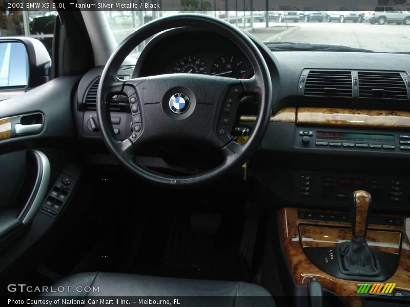 Titanium Silver Metallic / Black 2002 BMW X5 3.0i
