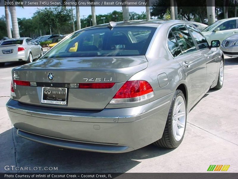 Sterling Grey Metallic / Basalt Grey/Flannel Grey 2005 BMW 7 Series 745Li Sedan