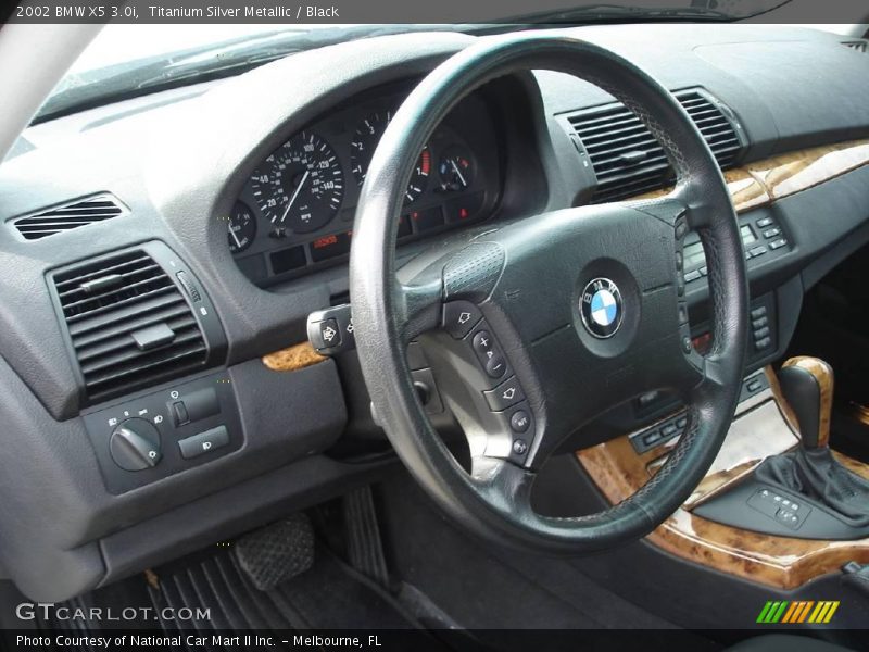 Titanium Silver Metallic / Black 2002 BMW X5 3.0i