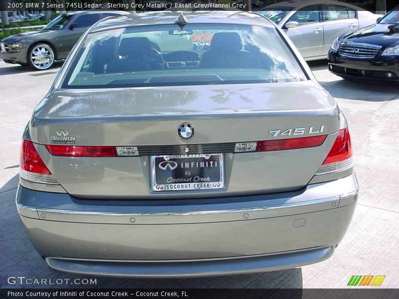 Sterling Grey Metallic / Basalt Grey/Flannel Grey 2005 BMW 7 Series 745Li Sedan