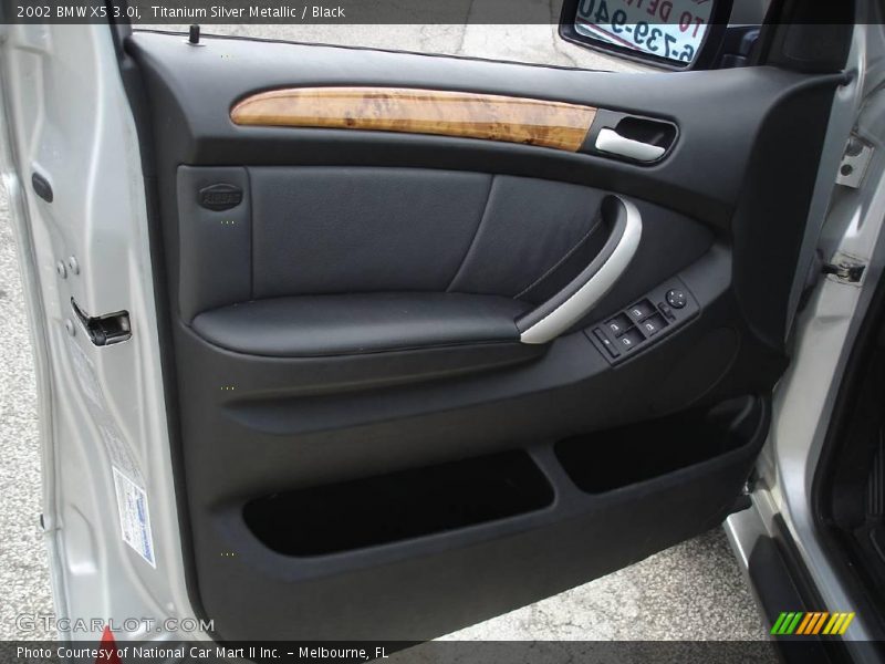 Titanium Silver Metallic / Black 2002 BMW X5 3.0i