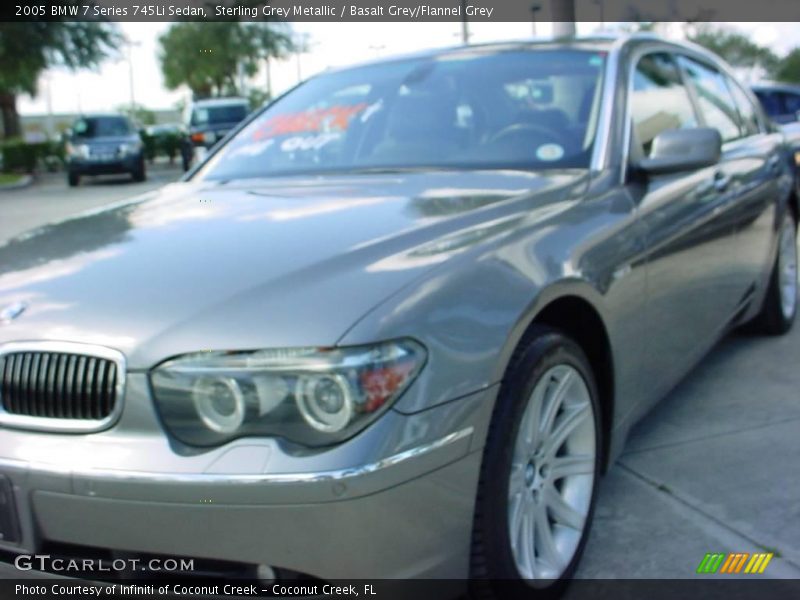 Sterling Grey Metallic / Basalt Grey/Flannel Grey 2005 BMW 7 Series 745Li Sedan