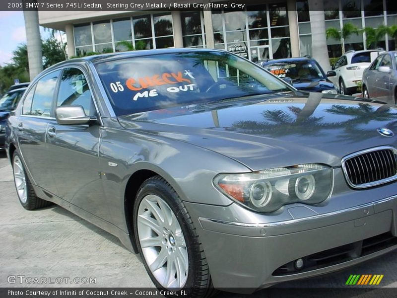 Sterling Grey Metallic / Basalt Grey/Flannel Grey 2005 BMW 7 Series 745Li Sedan