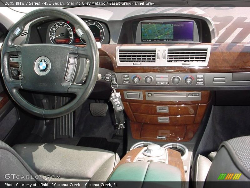 Sterling Grey Metallic / Basalt Grey/Flannel Grey 2005 BMW 7 Series 745Li Sedan