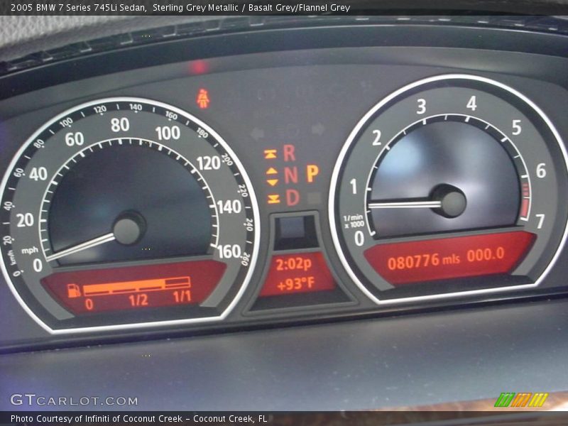 Sterling Grey Metallic / Basalt Grey/Flannel Grey 2005 BMW 7 Series 745Li Sedan
