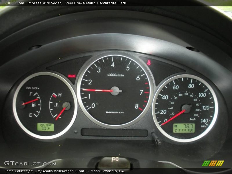 Steel Gray Metallic / Anthracite Black 2006 Subaru Impreza WRX Sedan