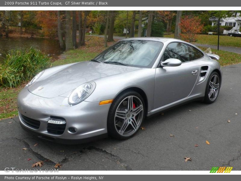 GT Silver Metallic / Black 2009 Porsche 911 Turbo Coupe