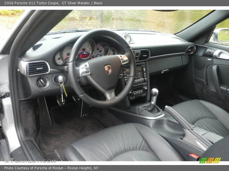 GT Silver Metallic / Black 2009 Porsche 911 Turbo Coupe