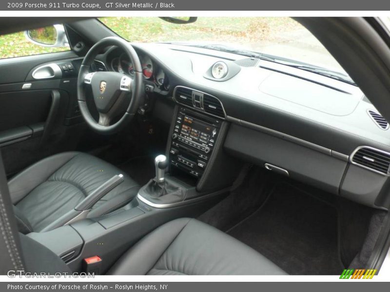 GT Silver Metallic / Black 2009 Porsche 911 Turbo Coupe